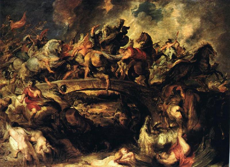 RUBENS, Pieter Pauwel Battle of the Amazons Norge oil painting art
